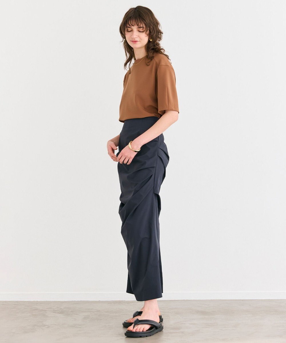 BEIGE， 【洗える】ALTHEA / ダンボールジャージーバックスリットブラウス 