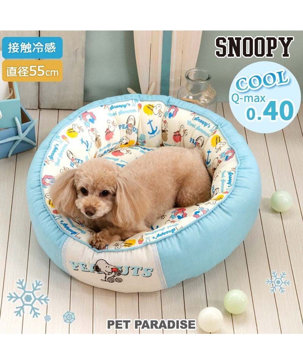 PET PARADISE スヌーピー クールカドラー 《アイス柄》 丸型 Ｍ 