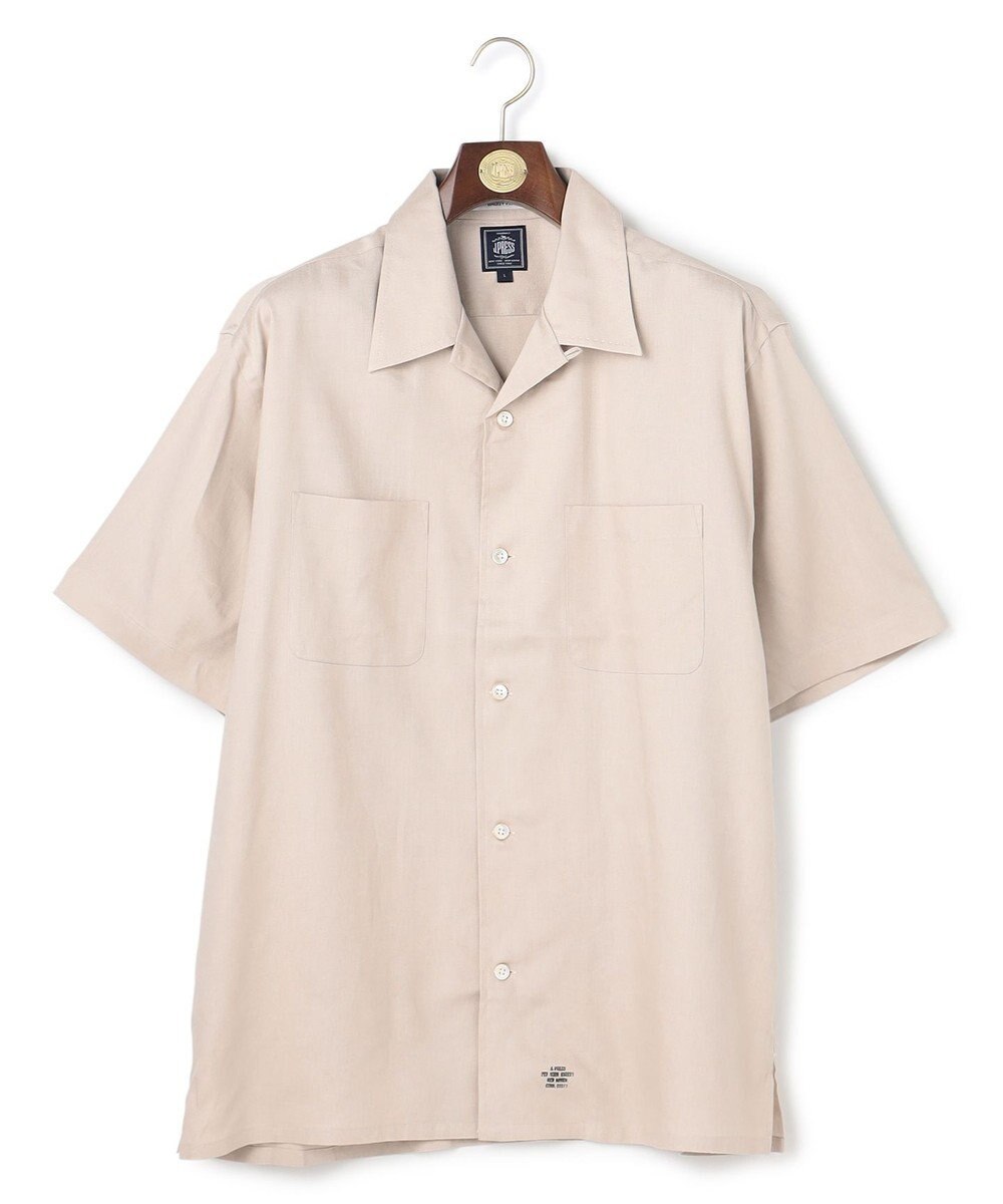 J.PRESS MEN 【J.PRESS ORIGINALS】Rayon Linen Oxford Open Half Sleeve Shirt / Baggy-Fit 