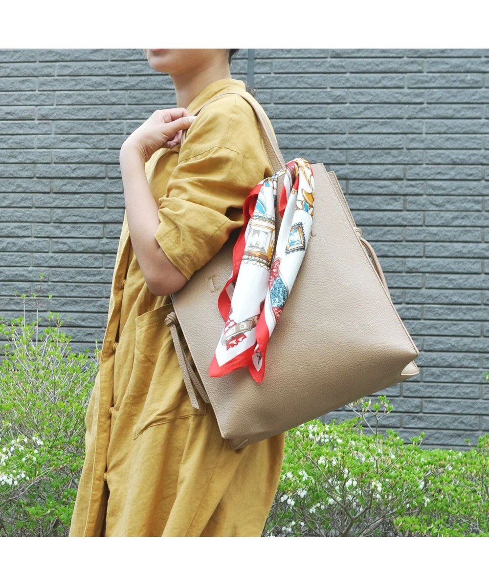 UNBILLION cachecache ビッグスカーフ付きサイド結びトート 