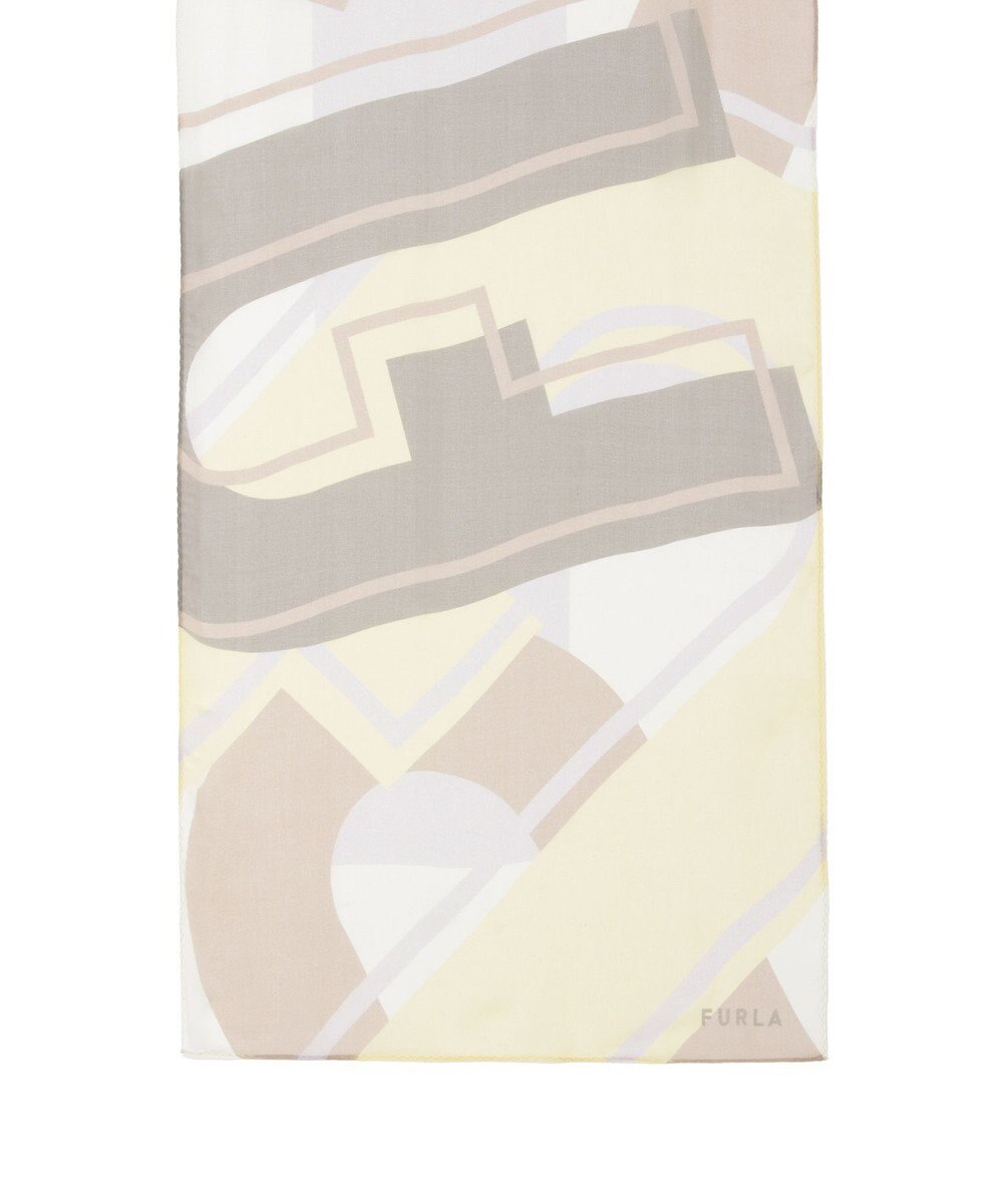 MOONBAT 【シルク100%】フルラ (FURLA) シルクシフォンロングスカーフ アーチロゴ 150cm×35cm 