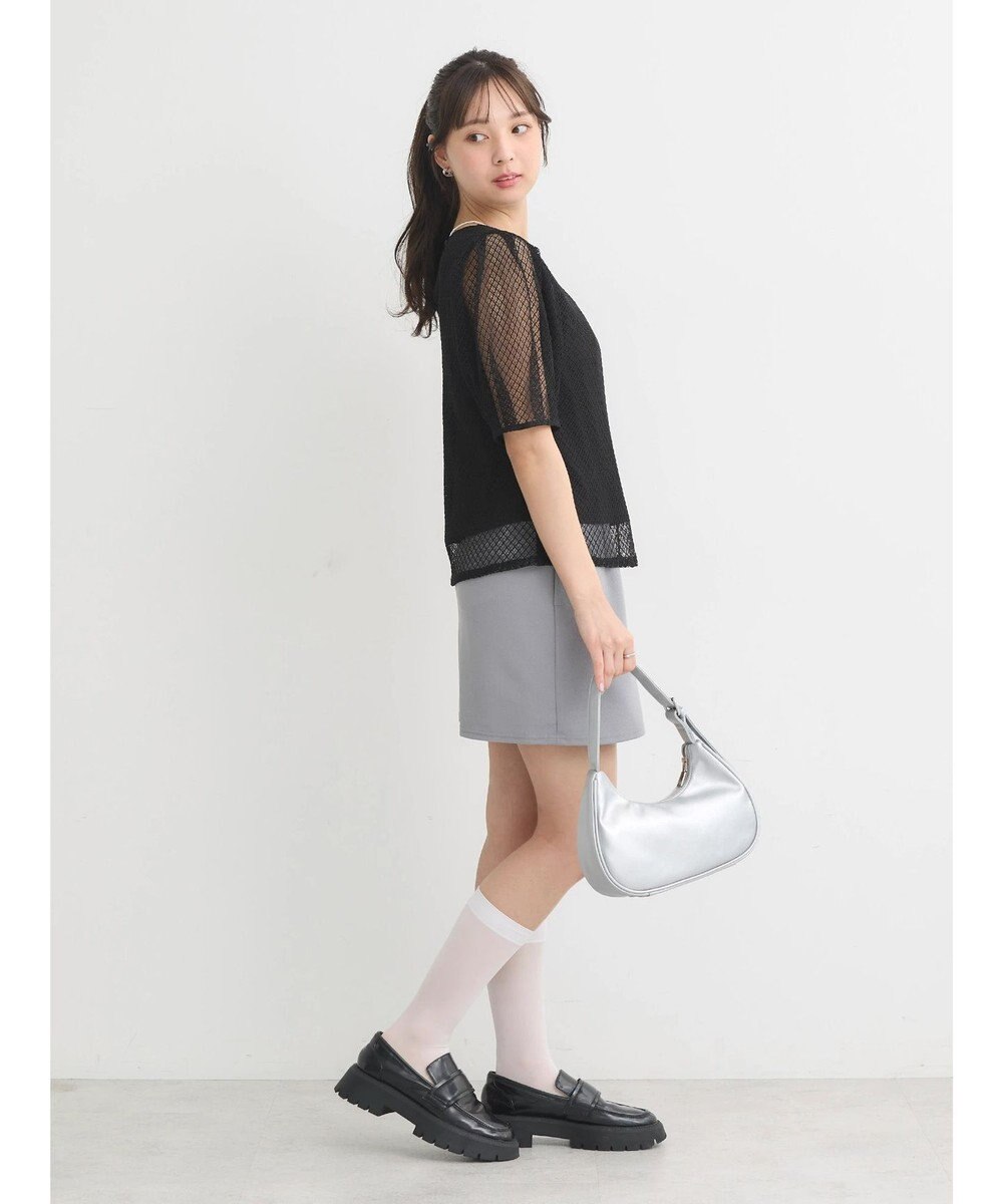 earth music&ecology 袖シアーレースプルオーバー 