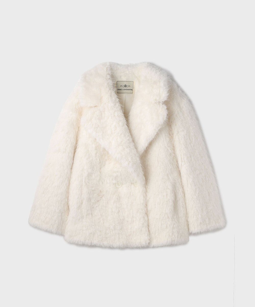 GRACE CONTINENTAL フェイクファーPコート 