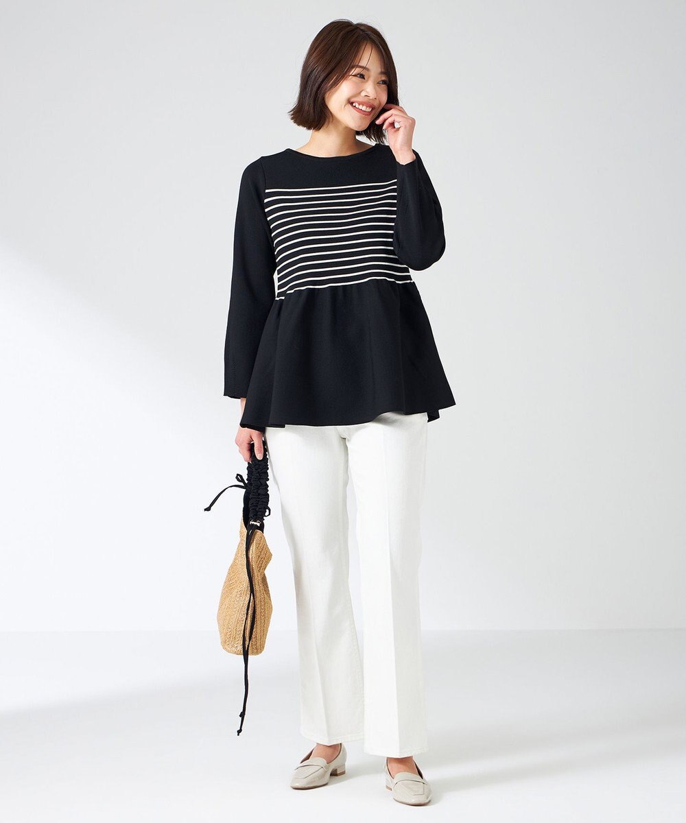 ANY SIS 【洗える】スポンディッシュペプラム ニット 