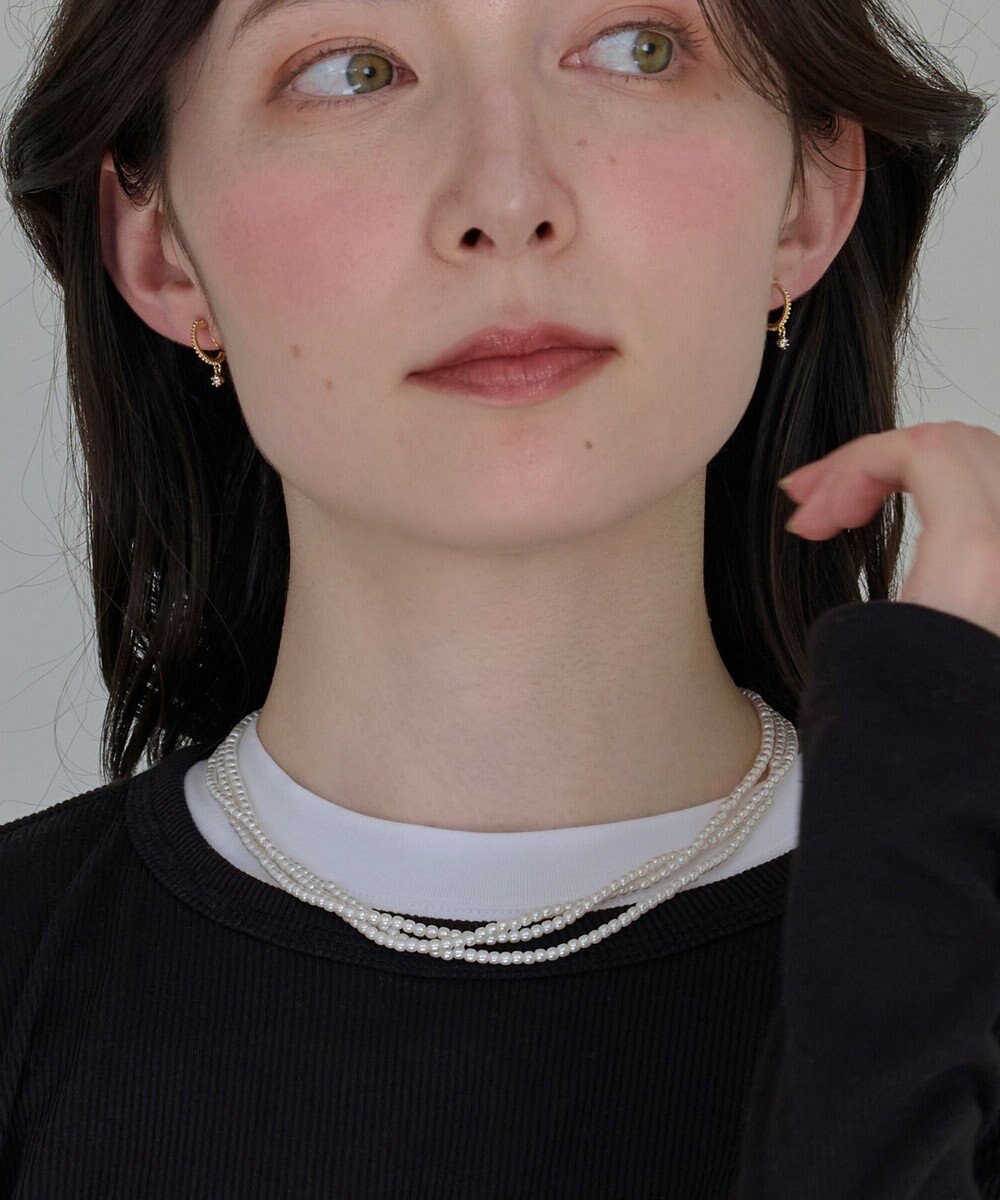 Phoebe 3連ビーズパールネックレス 