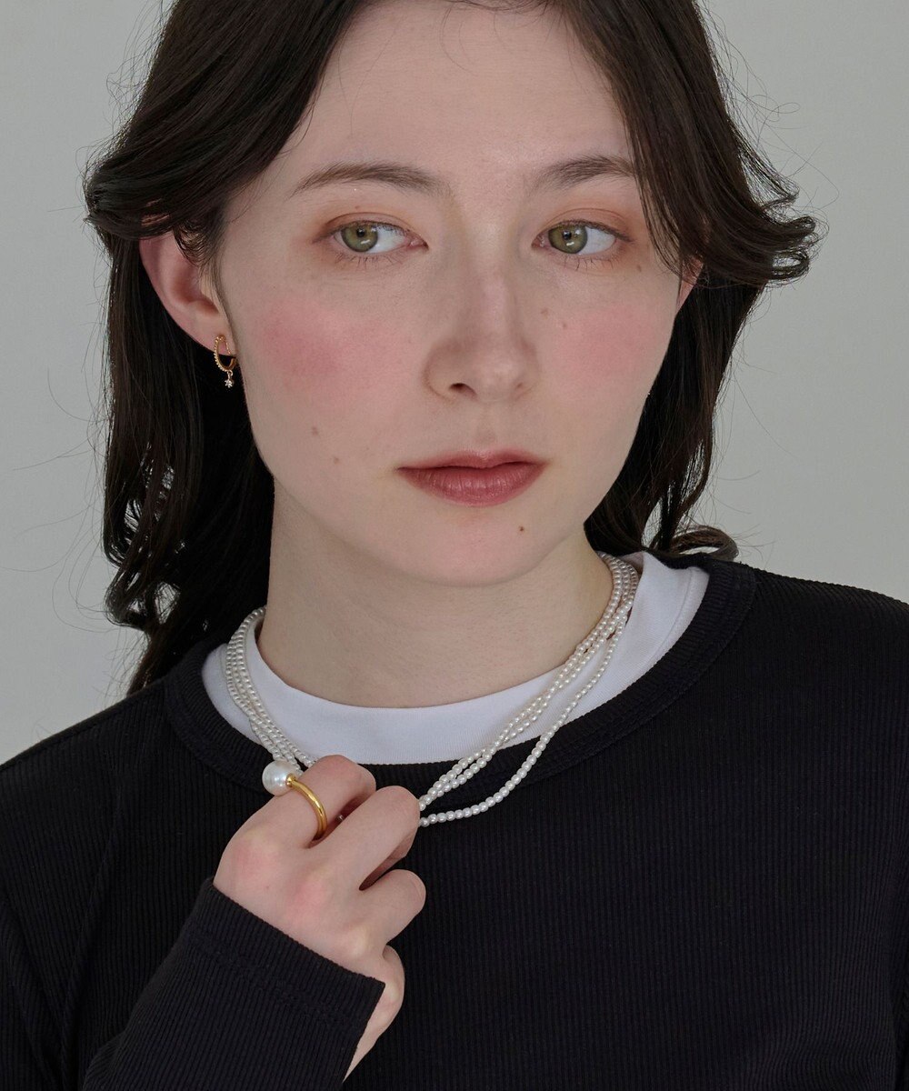 Phoebe 3連ビーズパールネックレス 