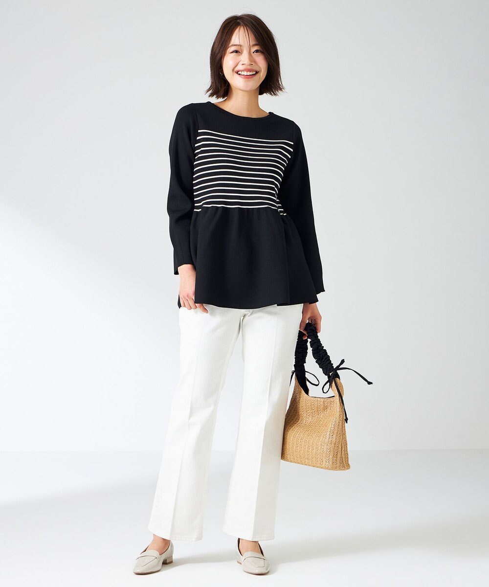 ANY SIS 【洗える】スポンディッシュペプラム ニット 