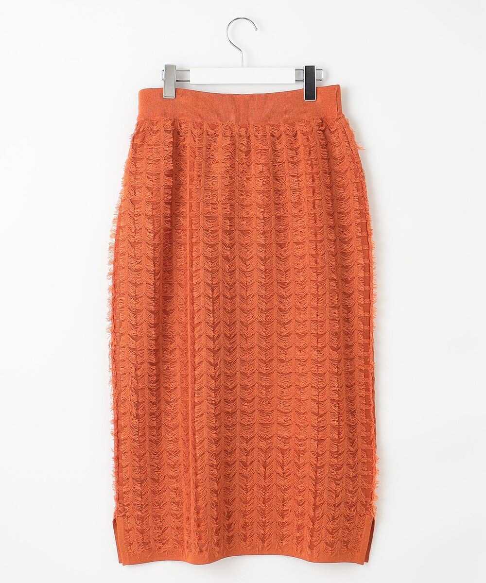 自由区 L 【セットアップ対応・洗える】シアーカットジャカード スカート 