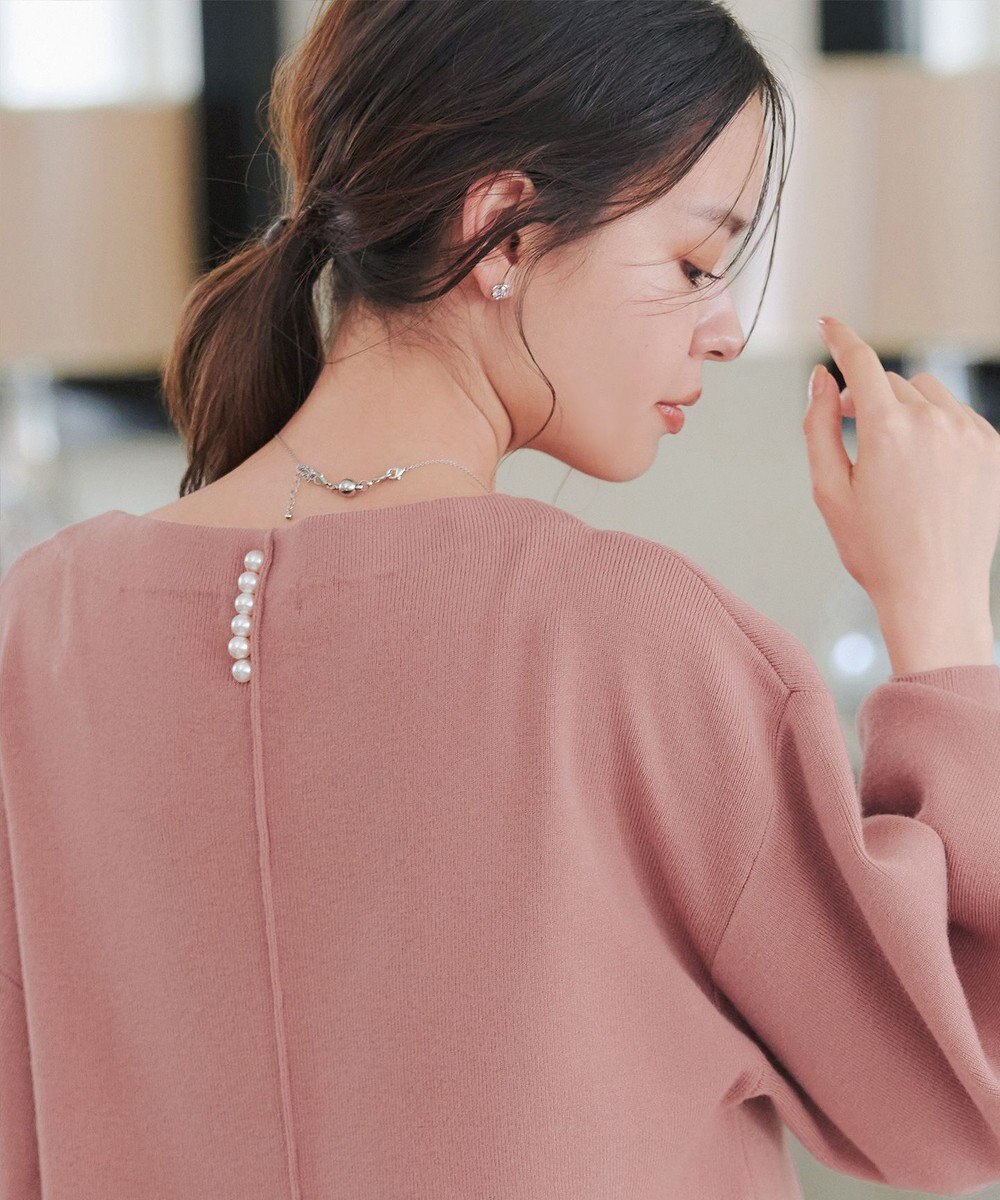 Tiaclasse L 【安田美沙子さん着用・洗える】ボリュームパフスリーブニットチュニック 