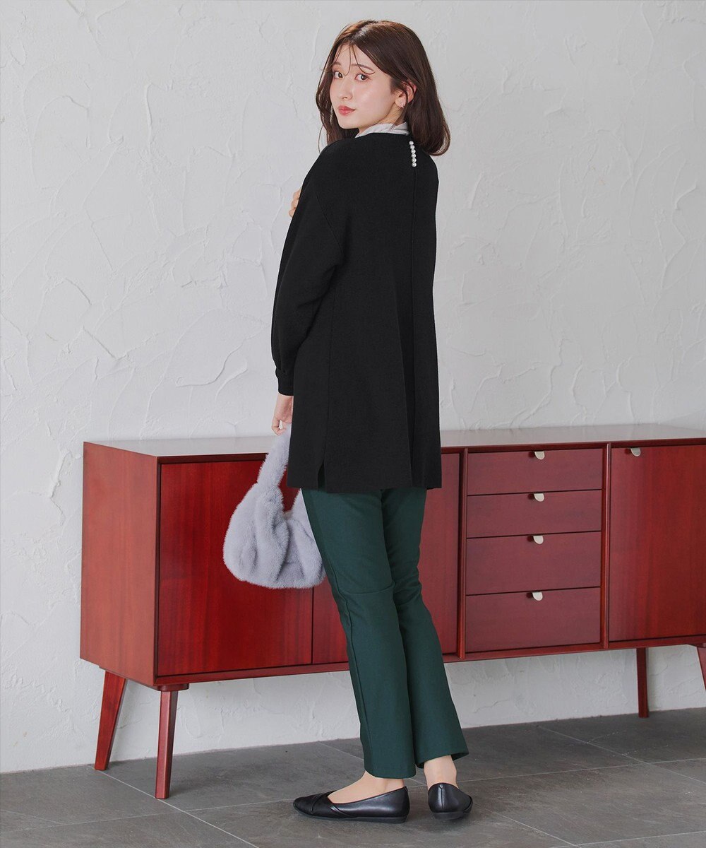 Tiaclasse L 【安田美沙子さん着用・洗える】ボリュームパフスリーブニットチュニック 