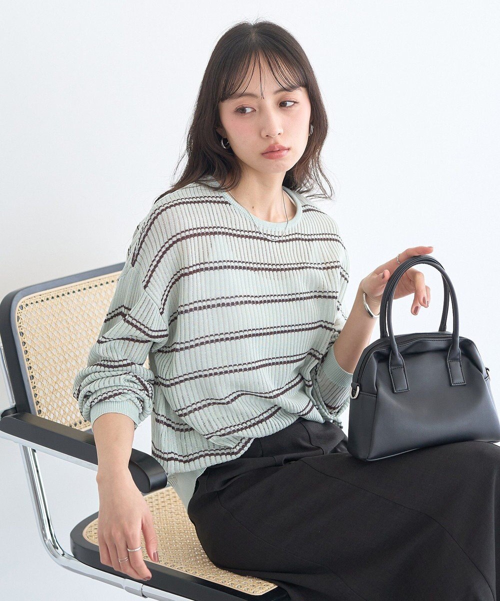 earth music&ecology ボーダーニットプルオーバー 