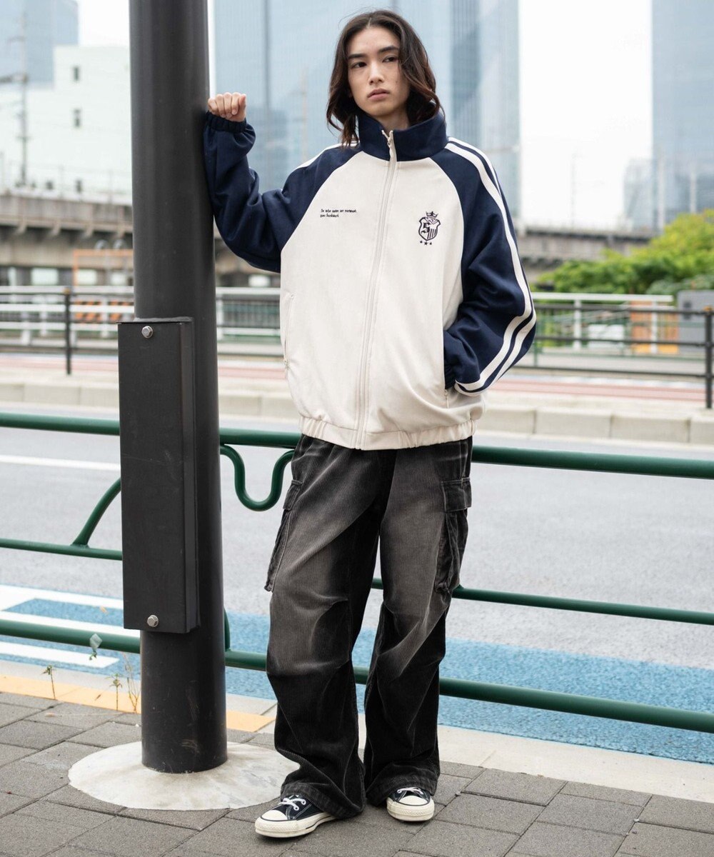 WEGO 【ユニセックス着用ITEM】フェイクスウェードトラックジャケット 