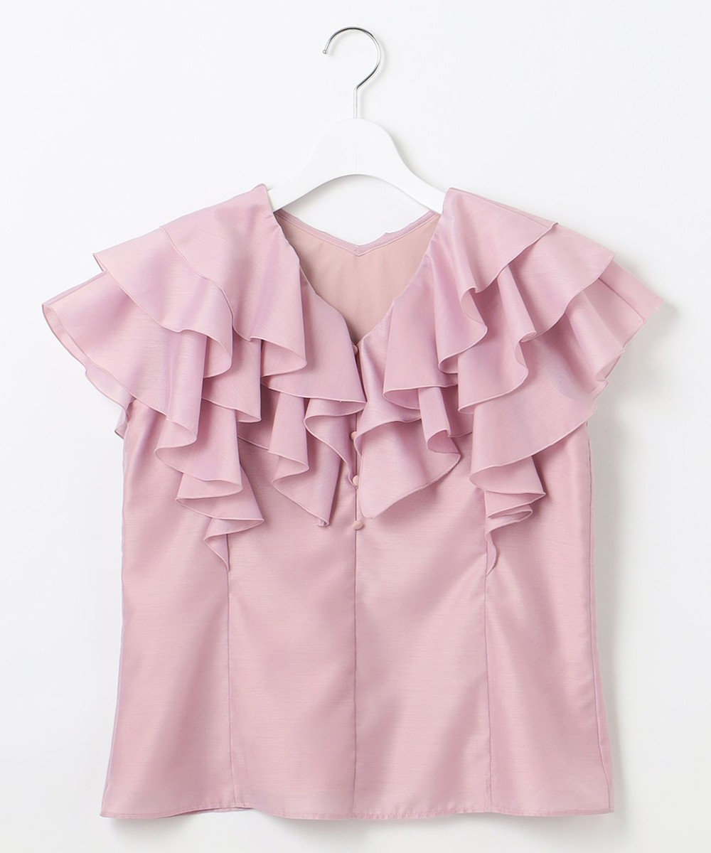 Feroux 【洗える】エアリーフリル ブラウス 