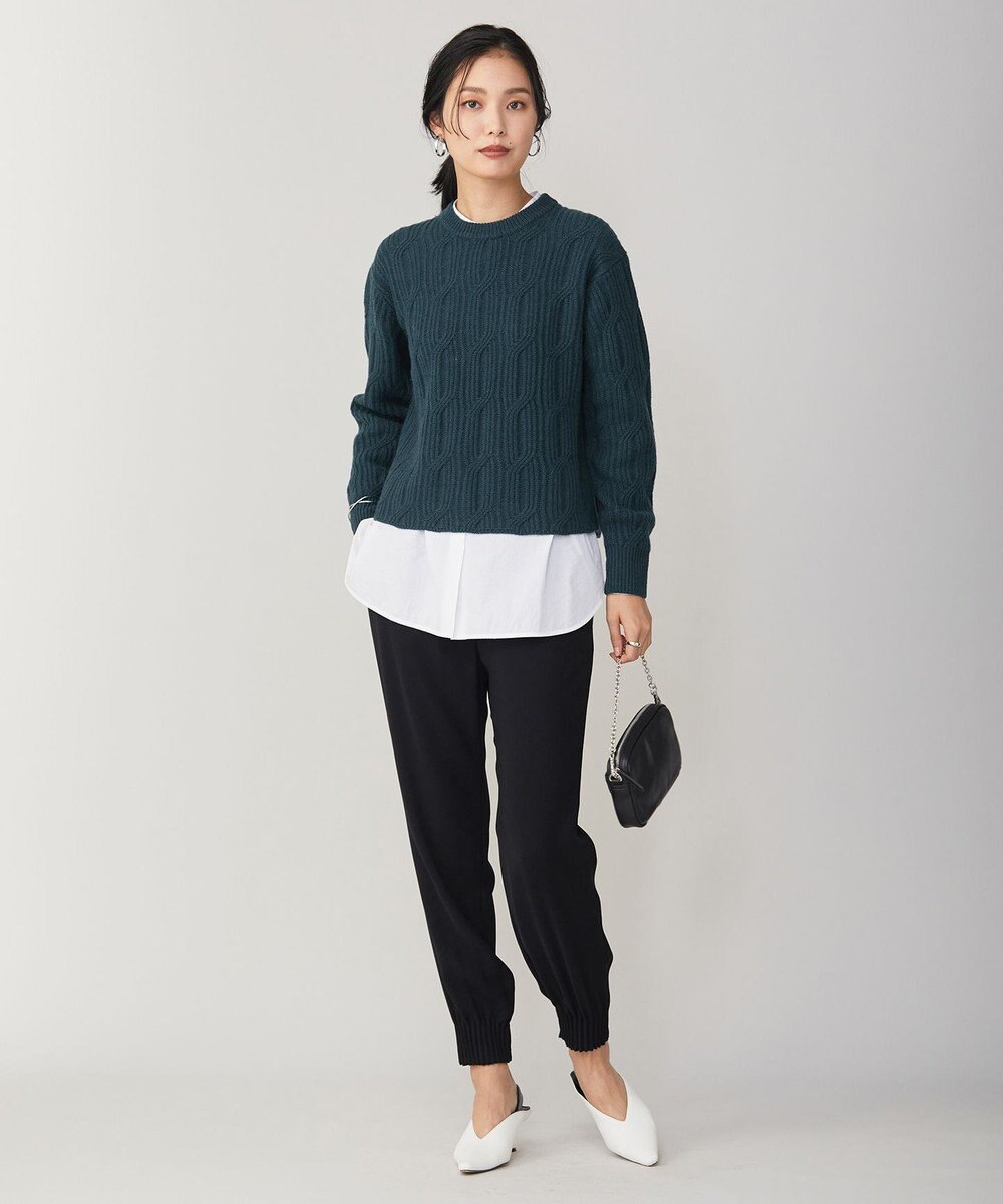 ICB 【洗える】CRySiタイプライター ボウタイ付きバンドカラーシャツ 