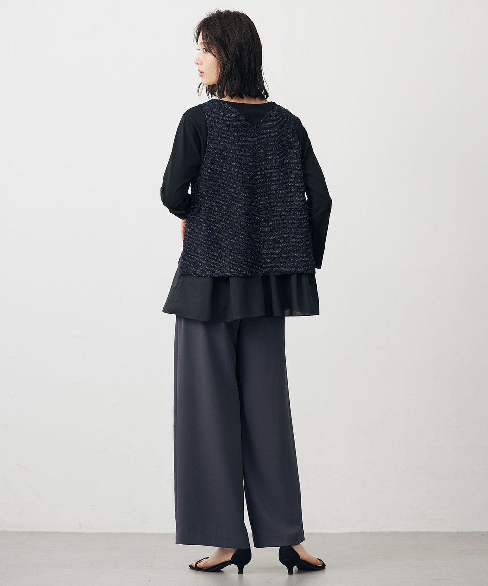 J.PRESS LADIES L 【WEB限定カラーあり】レイヤードジャージー フレア カットソー 