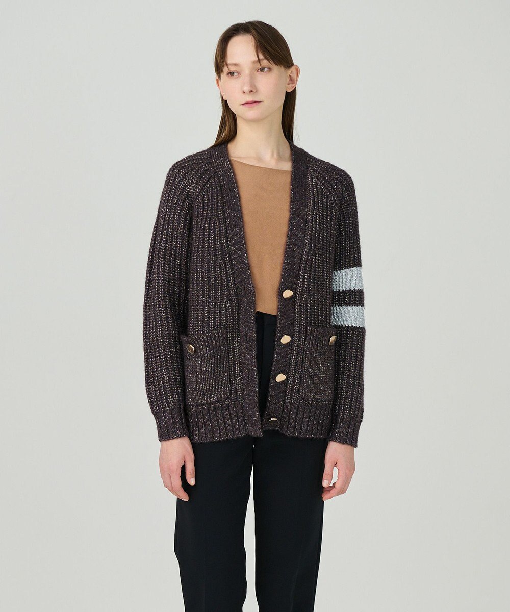 GRACE CONTINENTAL ラメニットカーディガン 