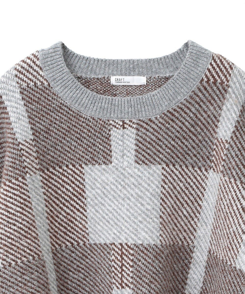 CRAFT STANDARD BOUTIQUE 洗える/チェック柄ニットプルオーバー 