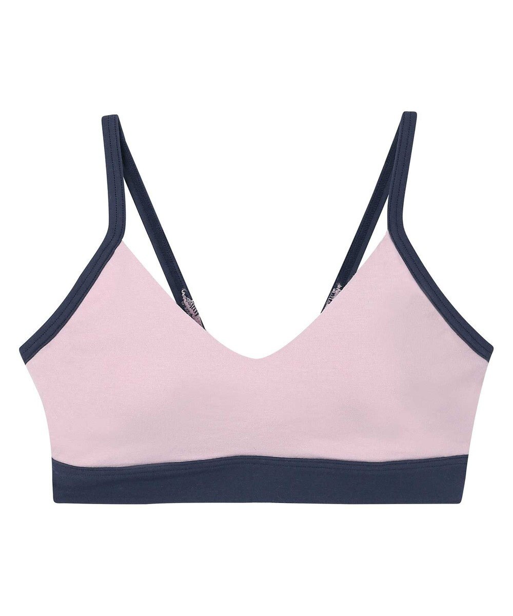 une nana cool 綿ベア天竺 カラーブロッキング ノンワイヤーブラジャー 