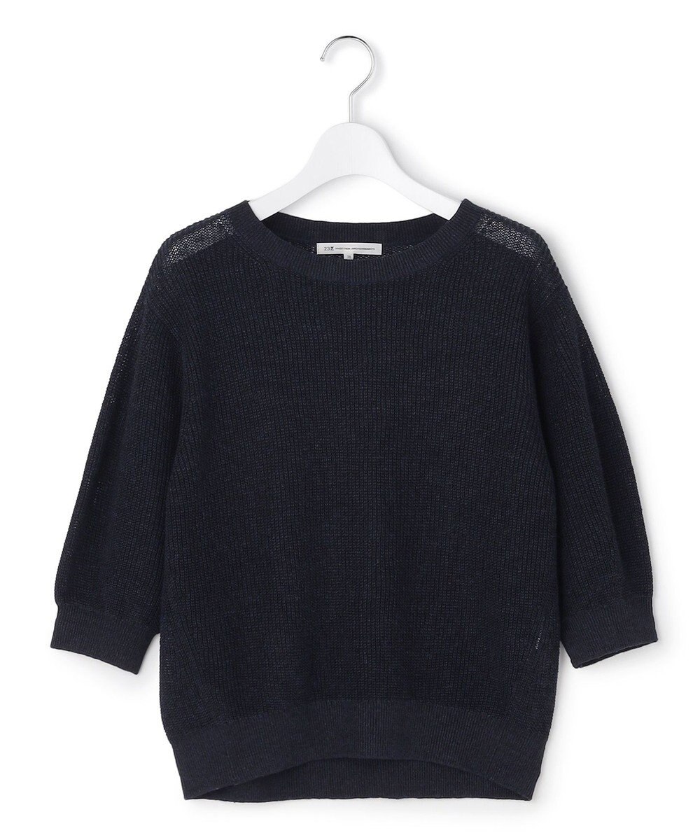 23区 S 【先行予約】ピュアリネン パフスリーブ ニット 