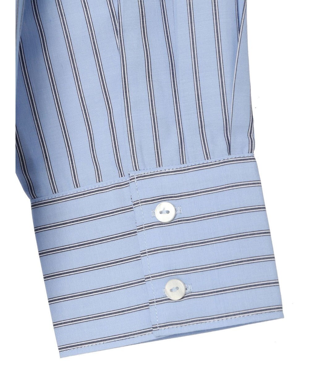 Green Parks 胸元ポケットイージーケアストライプシャツ 