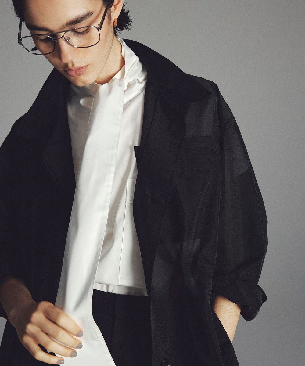 uncrave ブロードクロス ボウタイブラウス 