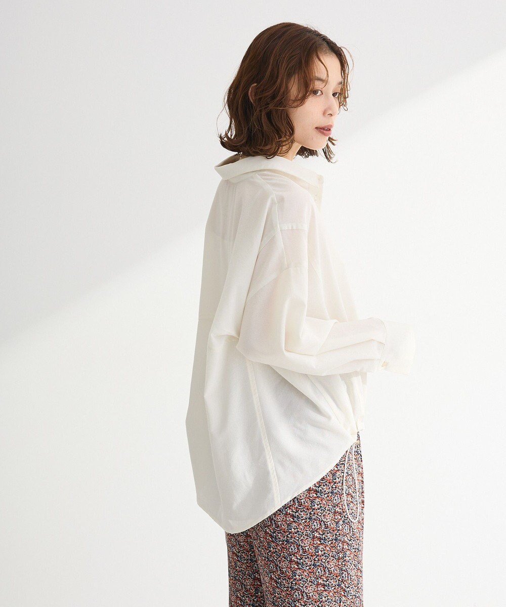 Green Parks 金ボタン裾ドロストシャツ 