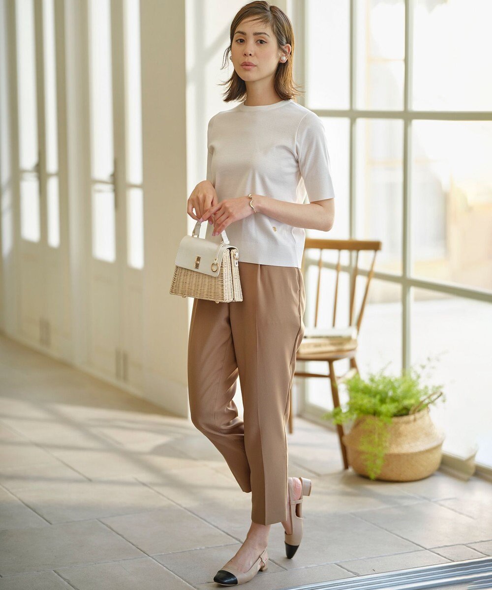 組曲 L 【WEB限定】セーターマシーン 半袖ニットTシャツ 