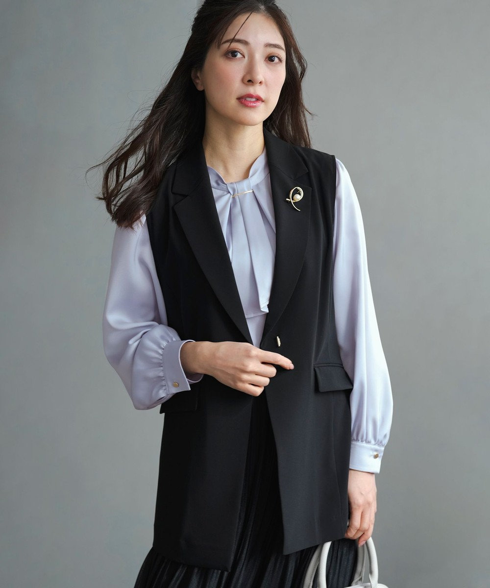 ANY SIS L セレモニーダブルクロス ジレ 