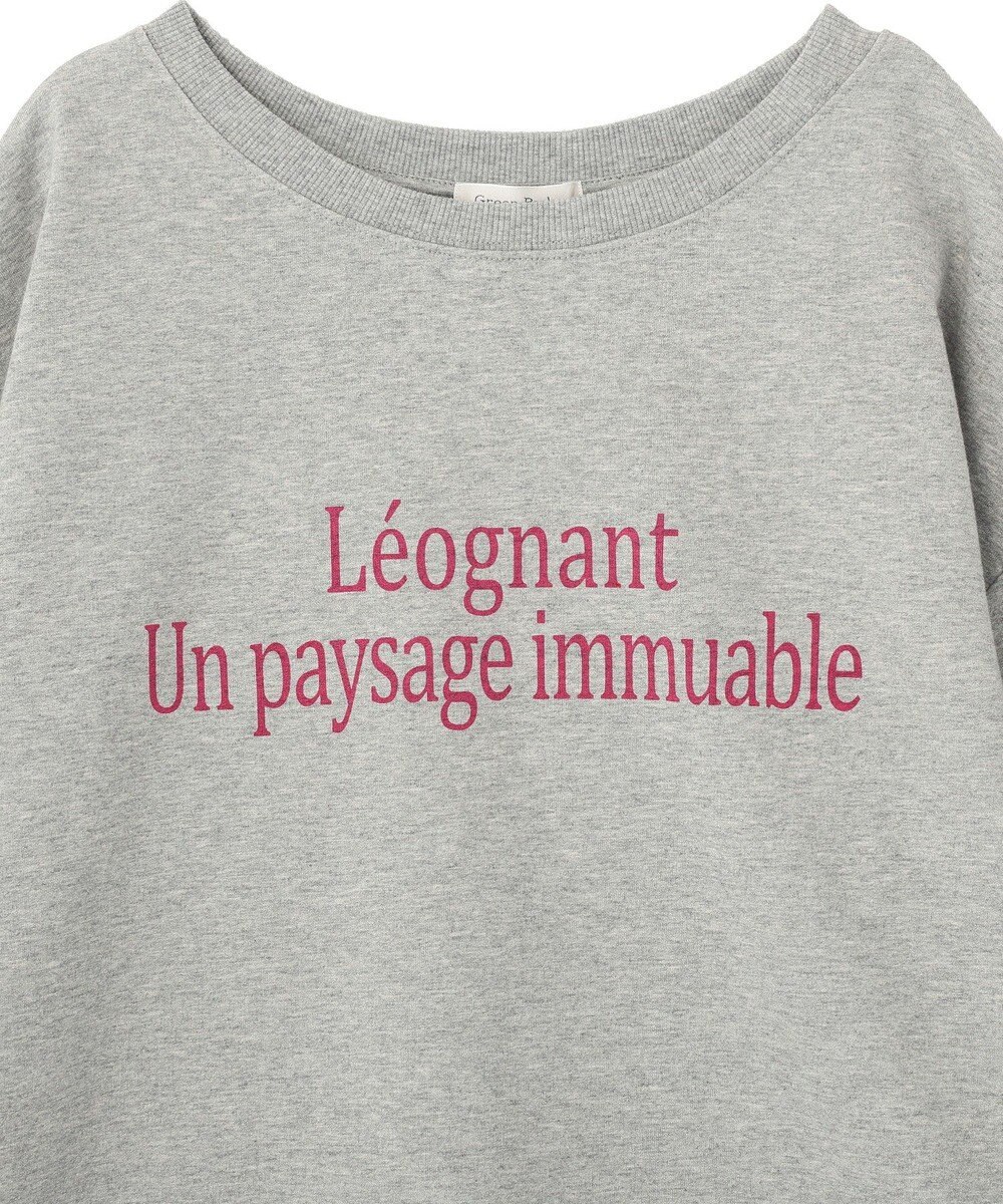 Green Parks 七分袖ロゴ裏毛プルオーバー 