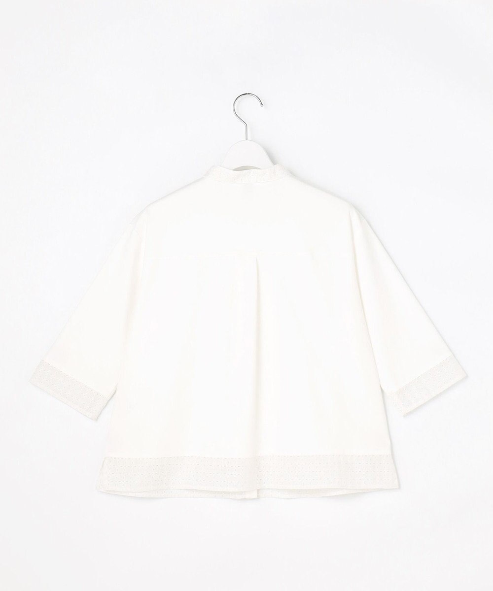 J.PRESS LADIES エンブロコンビ シャツジャージー バンドカラー カットソー 