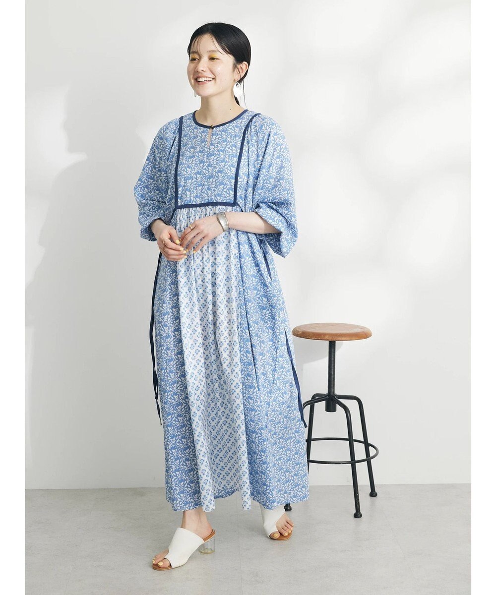 CRAFT STANDARD BOUTIQUE インド綿混エスニック切替ワンピース 