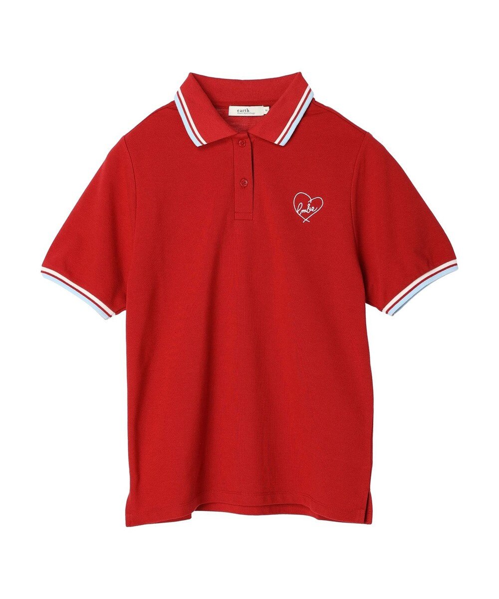 earth music&ecology ハートロゴ刺繍ポロ 