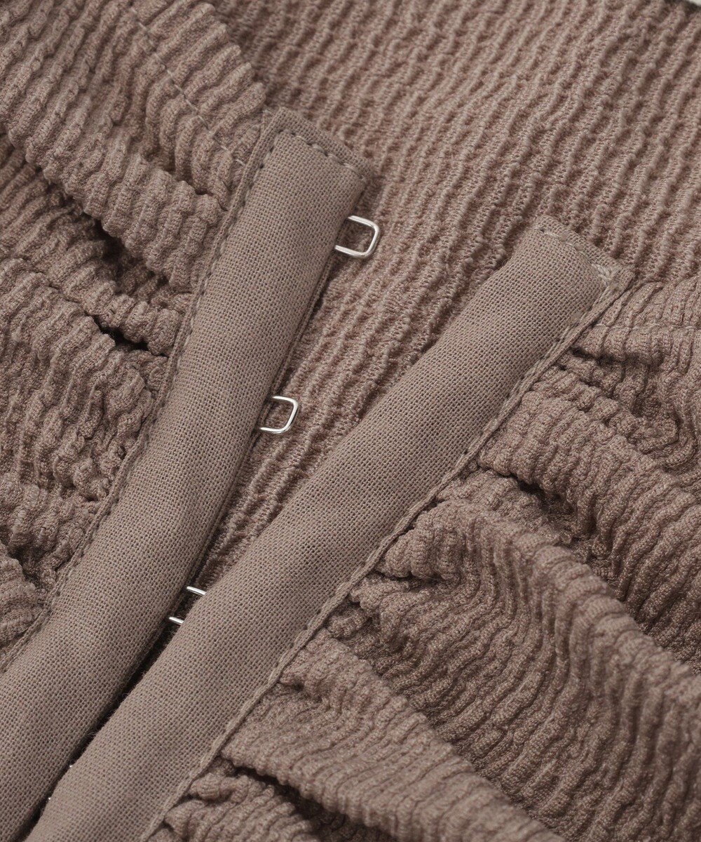 earth music&ecology フロントホックシャーリングトップス 