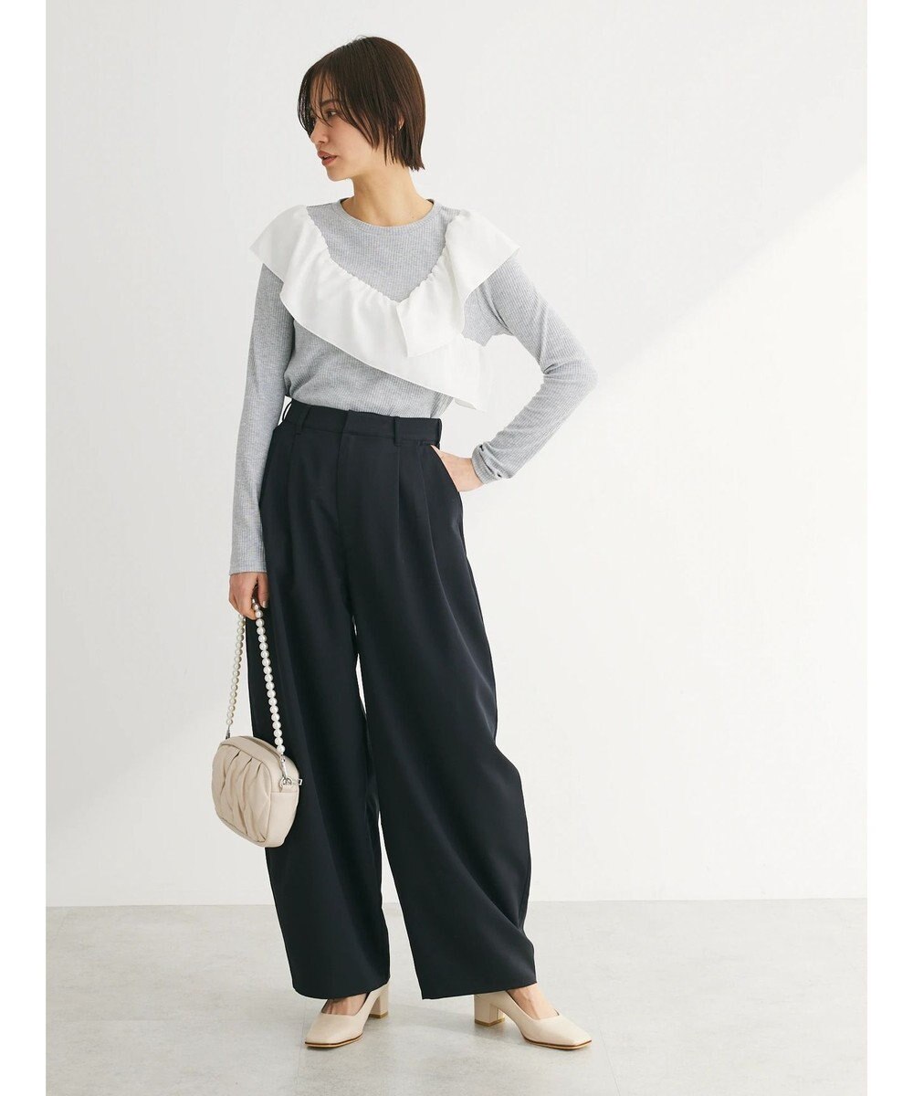 Green Parks ・ＳＵＧＡＲ　ＳＰＯＯＮ　アシンメトリーフリルロンＴＥＥ 