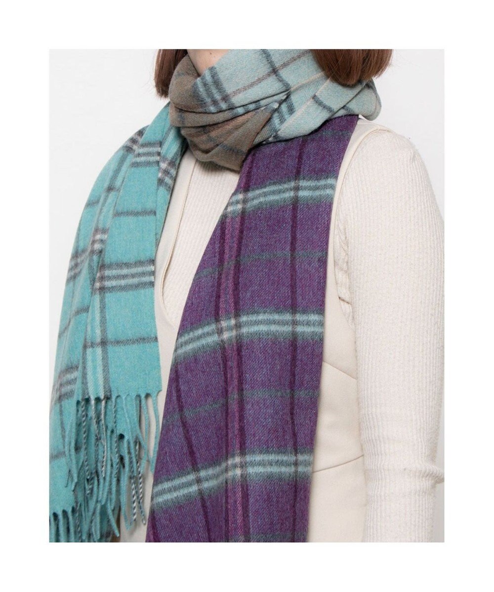 UNBILLION カシュネ cache nez / ウールメニーチェックストール 