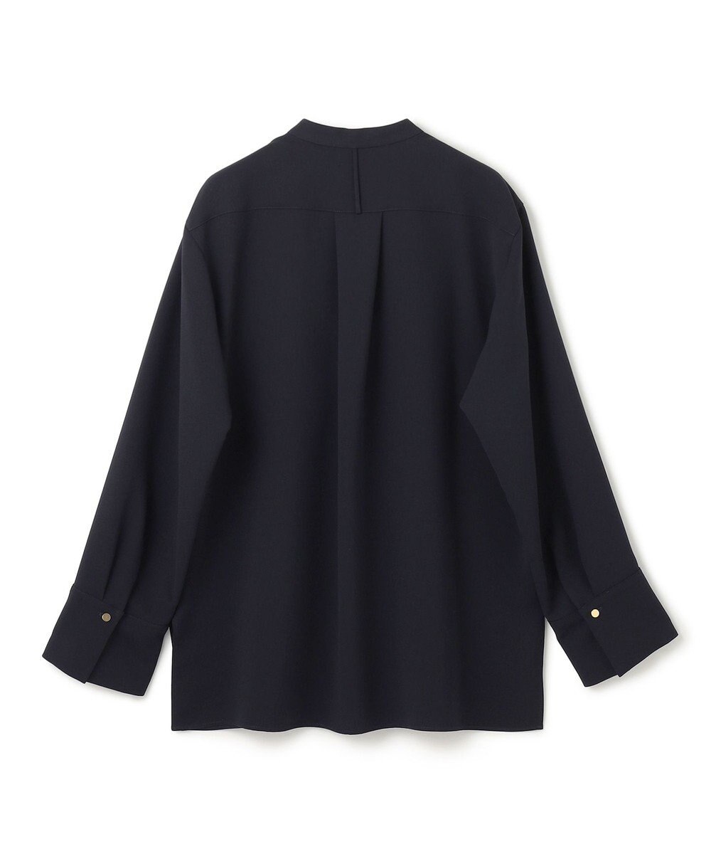 BEIGE， 【洗える】JASMINE / スタンドカラージップブラウス 