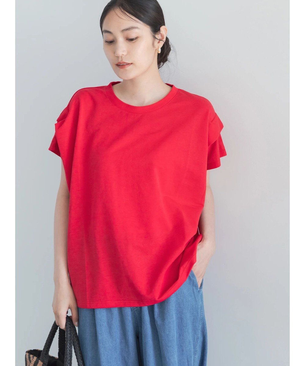 Te chichi 【接触冷感】ショルダータックTシャツ 