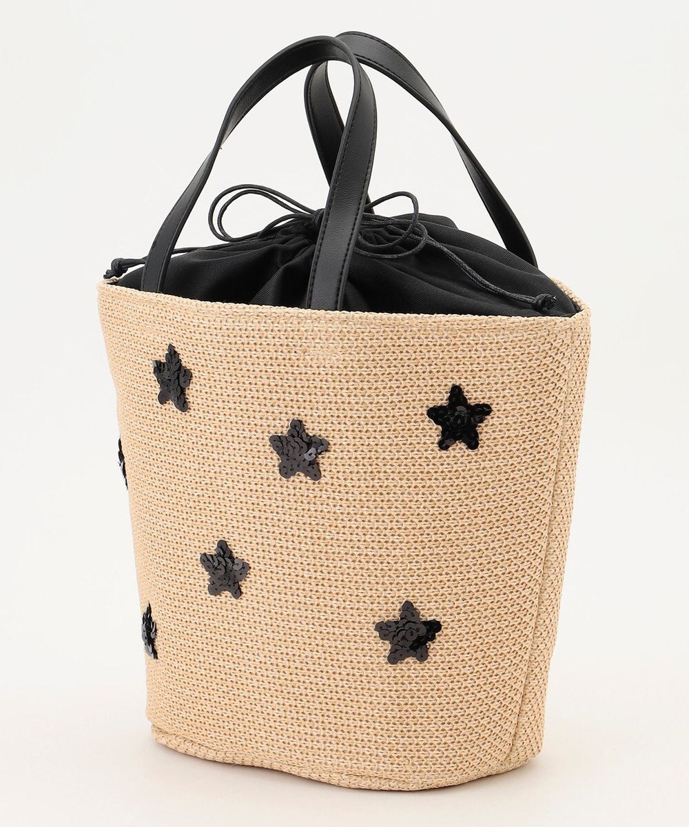 組曲 スパンコールカゴバッグ 