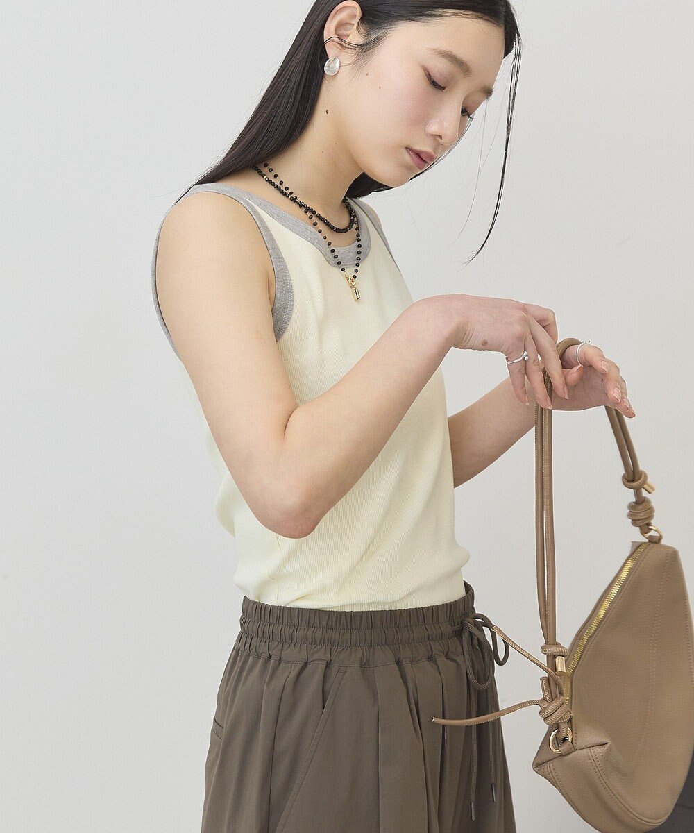 AMERICAN HOLIC バイカラーテレコタンクトップ 