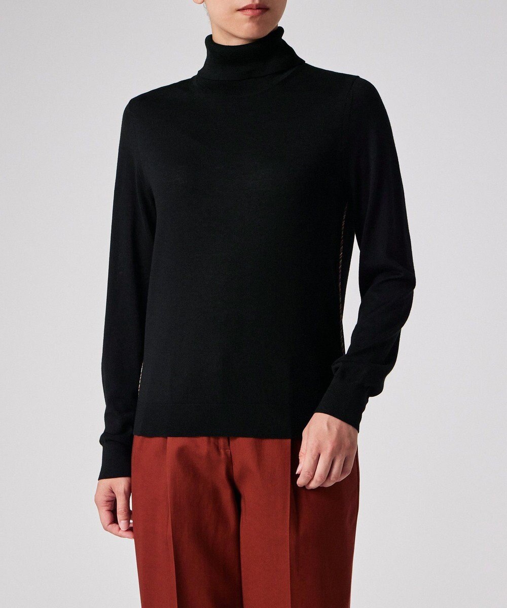 Paul Smith ドレープウール ストライプ タートルネック ニット 