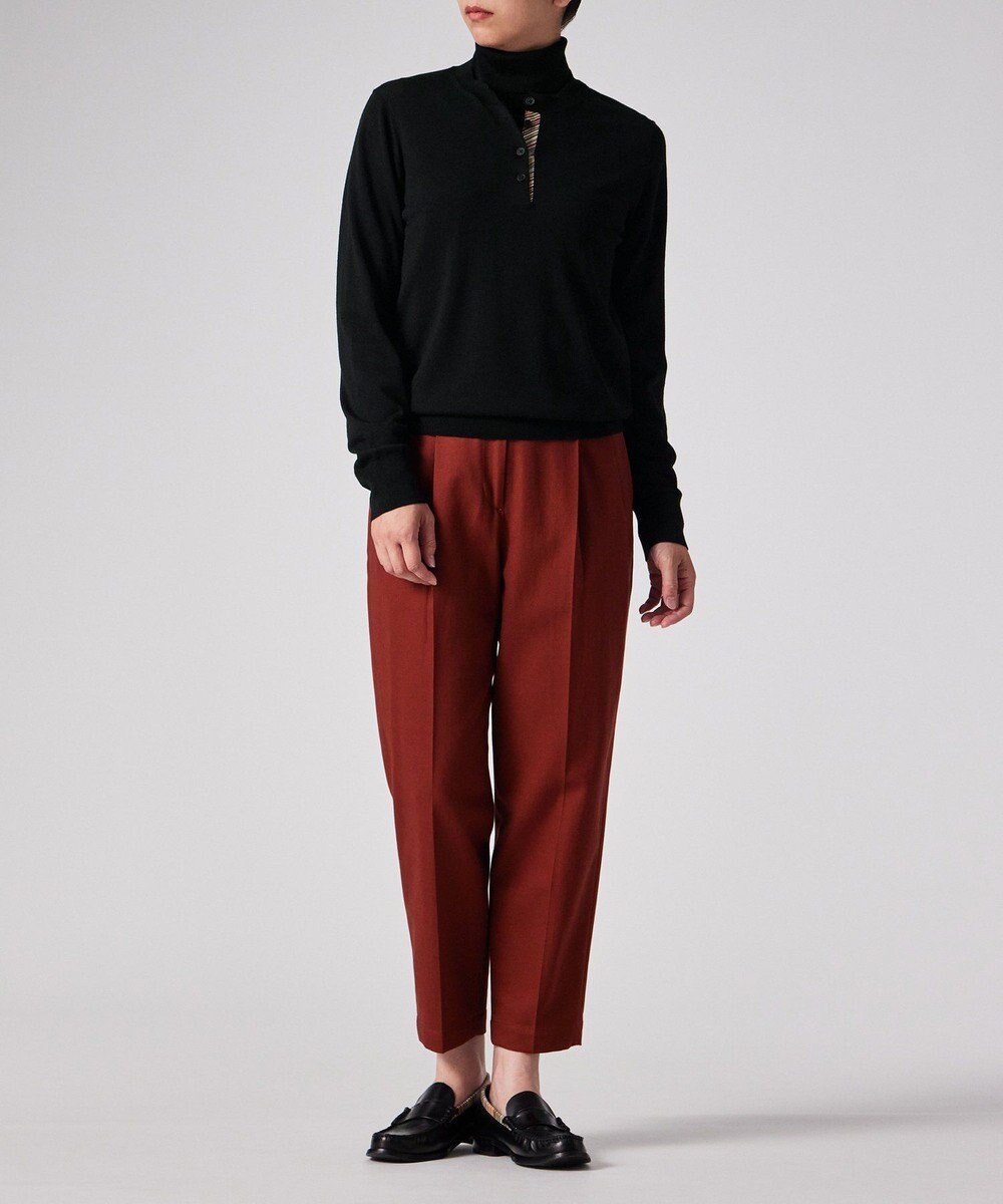 Paul Smith ドレープウール ストライプ タートルネック ニット 