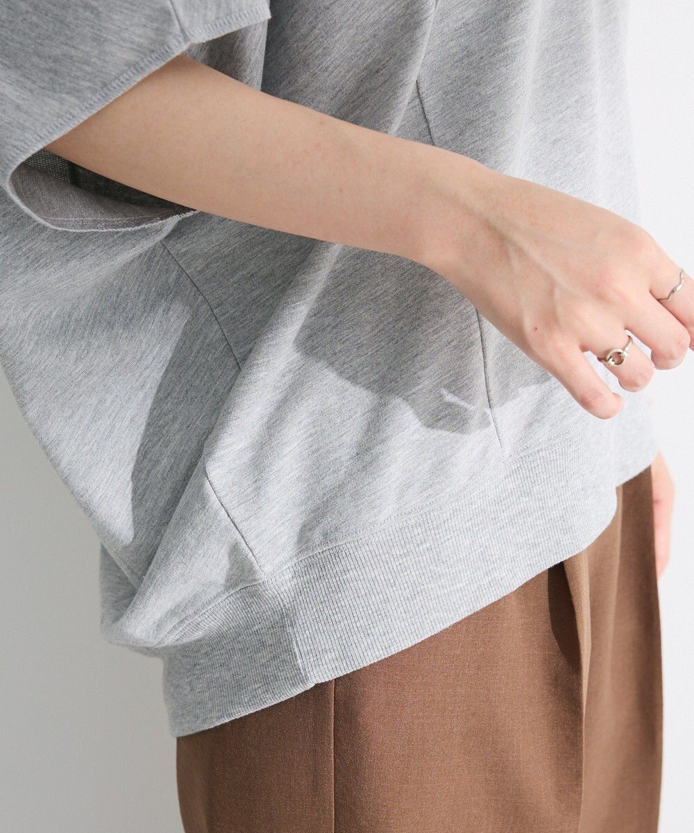 Green Parks 深Ｖネックミニ裏毛フレンチスリーブプルオーバー 