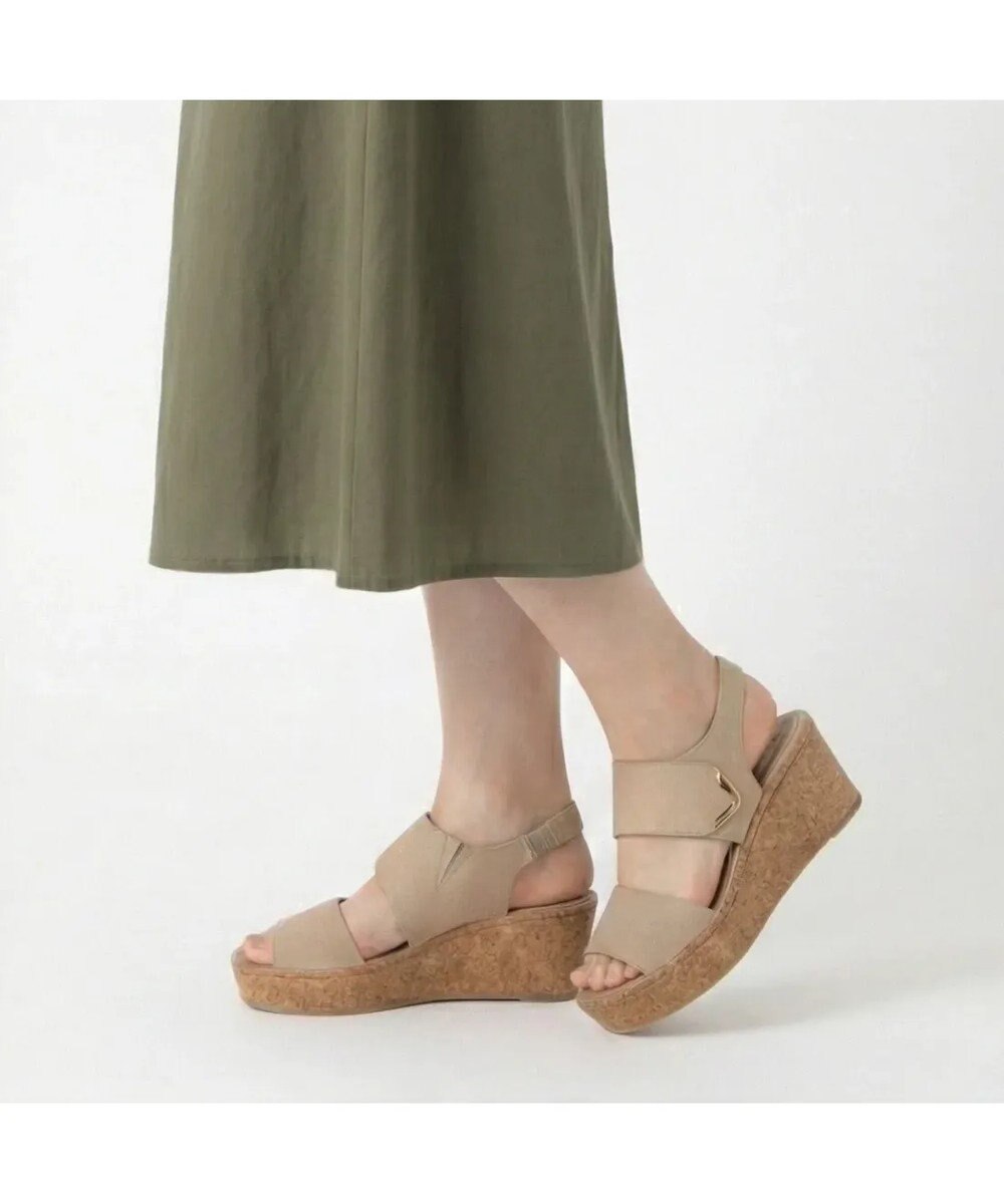 ing <ing>ワンポイントウエッジソールサンダル 