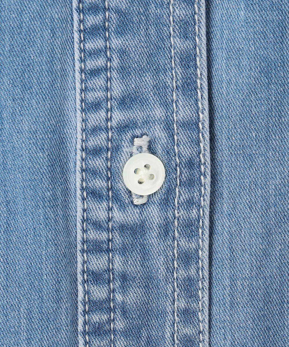 J.PRESS LADIES 【洗える】5ozバージラコンパクト デニムシャツ 