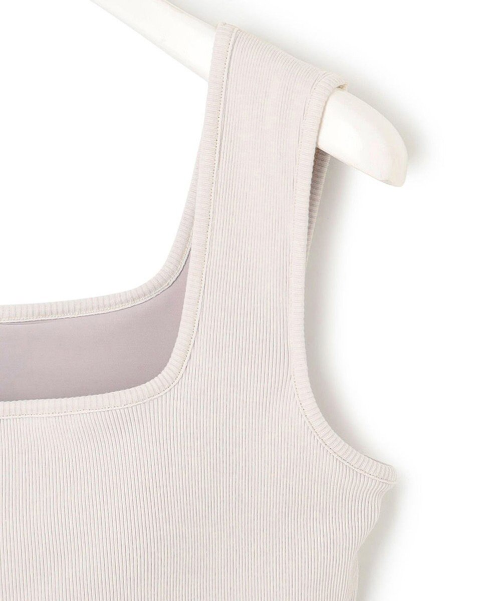 ICB 【洗える】【OUR WACOAL コラボ】カップイン スクエアネック タンクトップ 