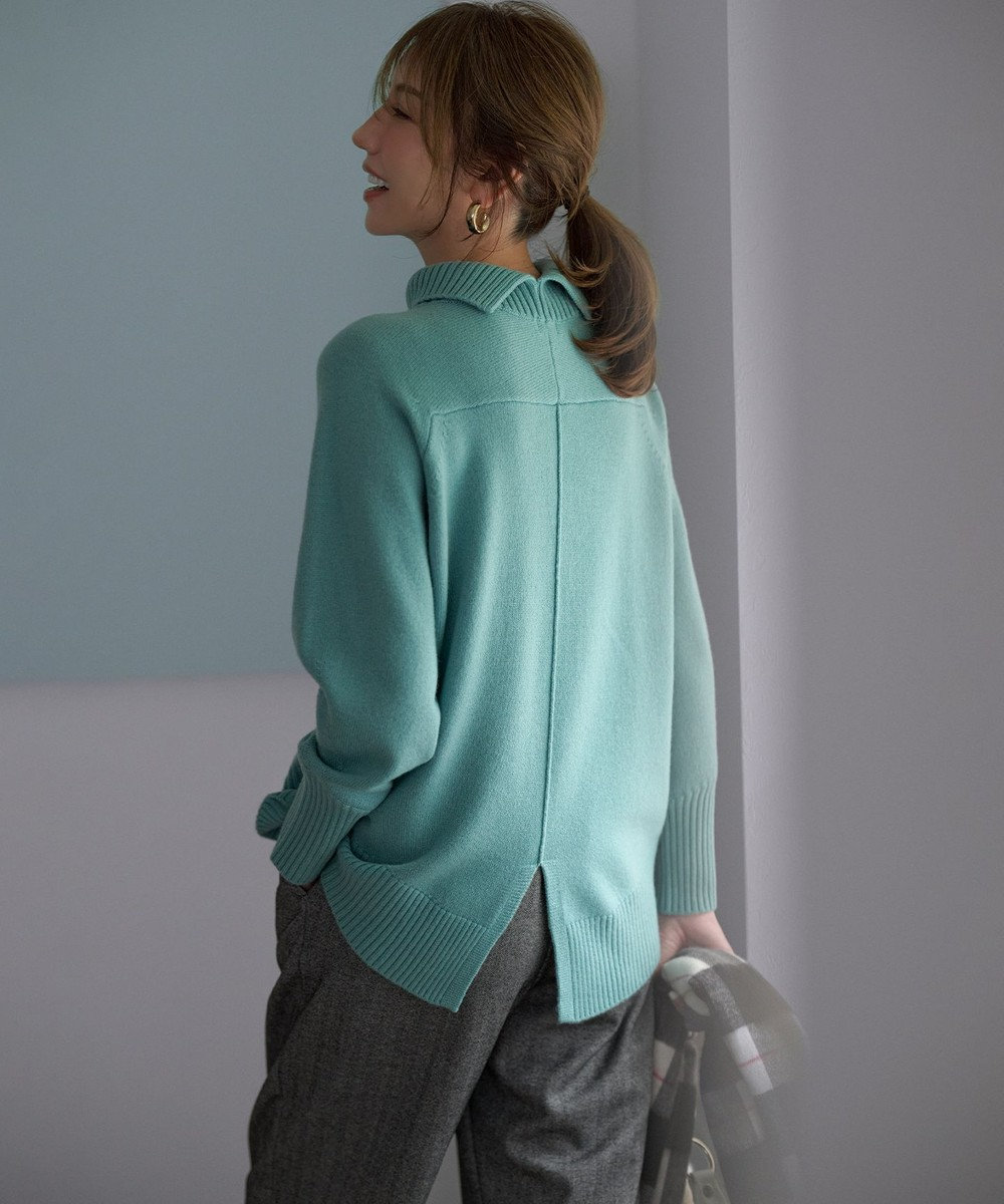 組曲 S ウールカシミヤミックス ロールネックニット 