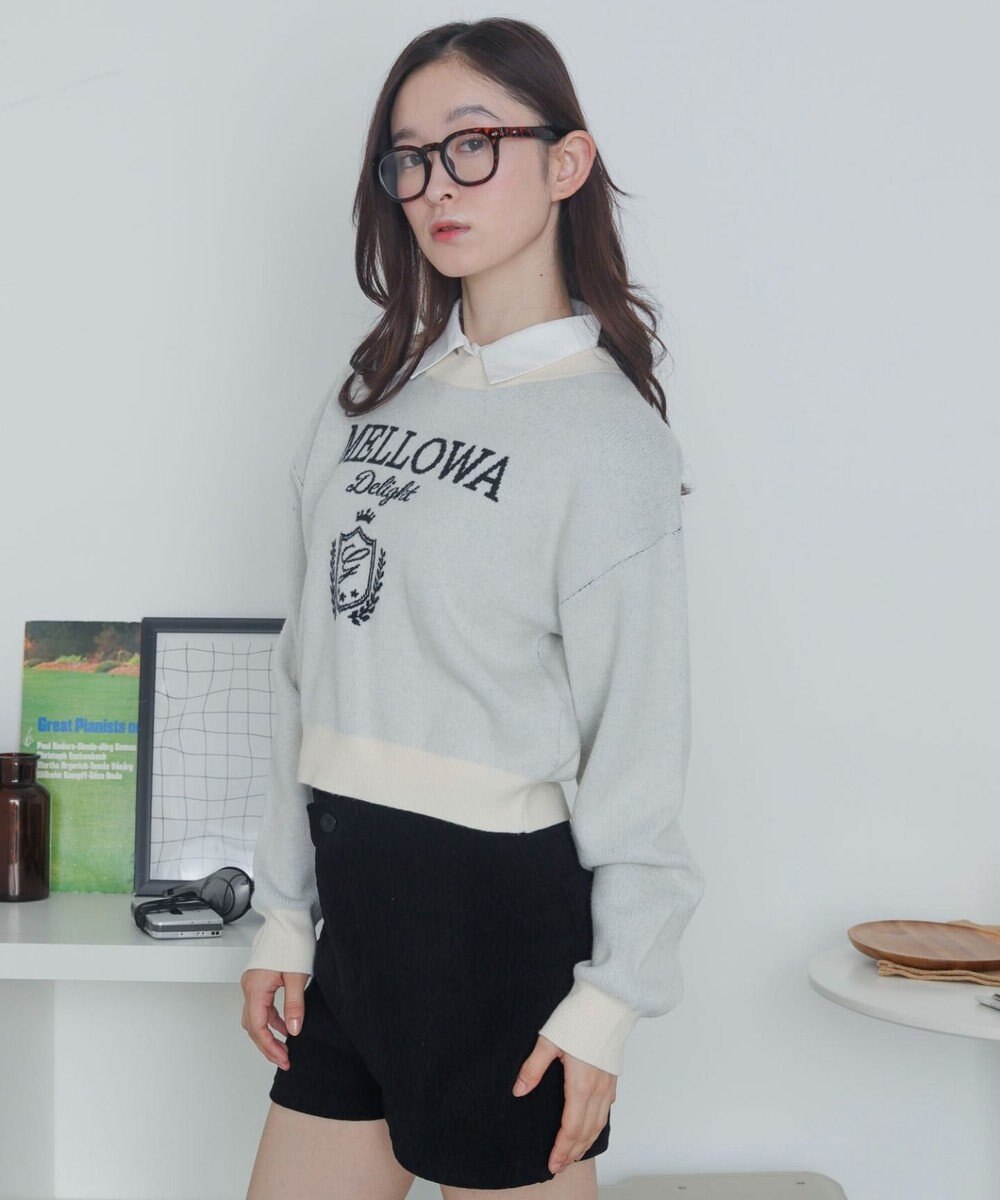 WEGO シャツドッキングジャガードニット 