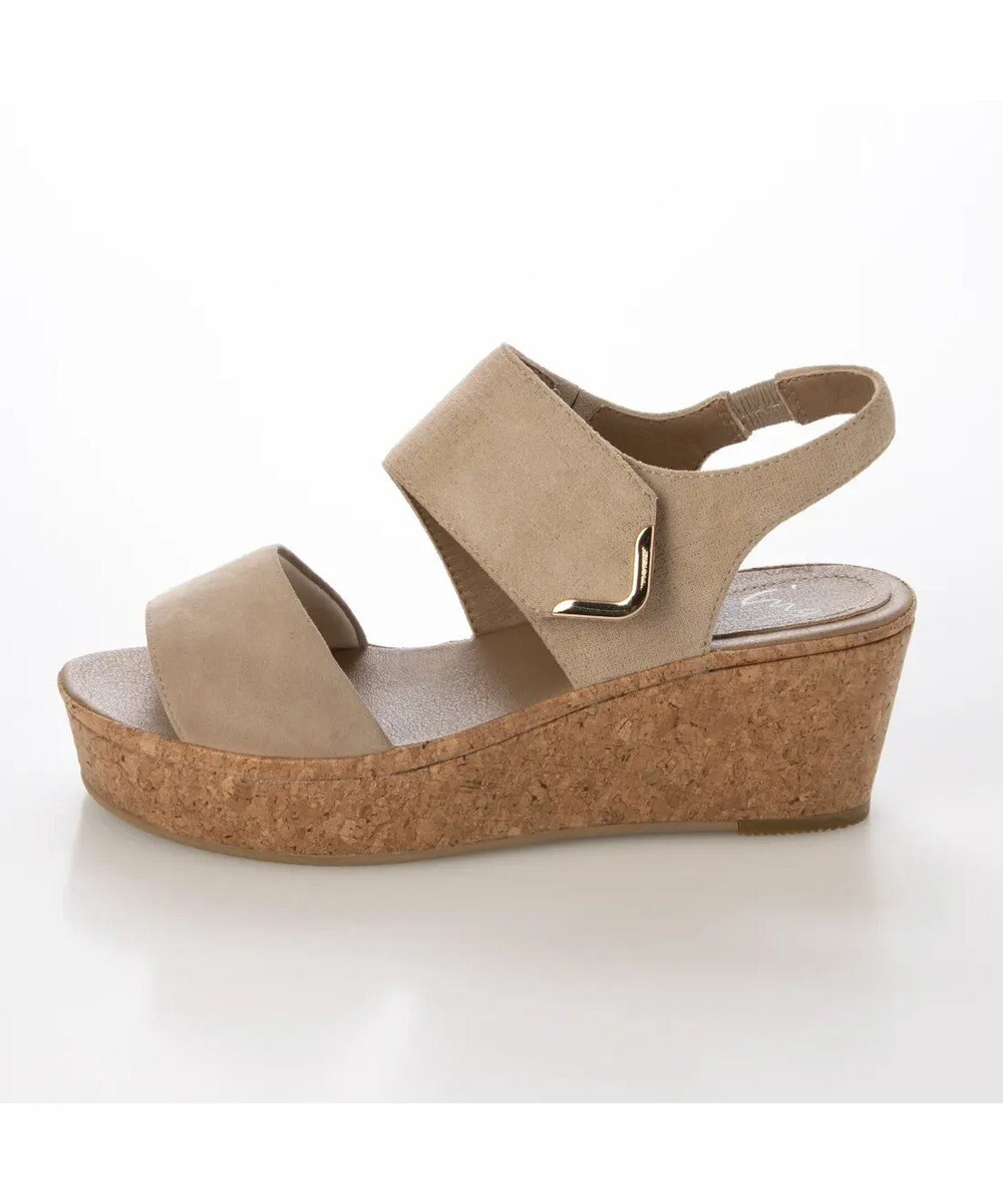 ing <ing>ワンポイントウエッジソールサンダル 