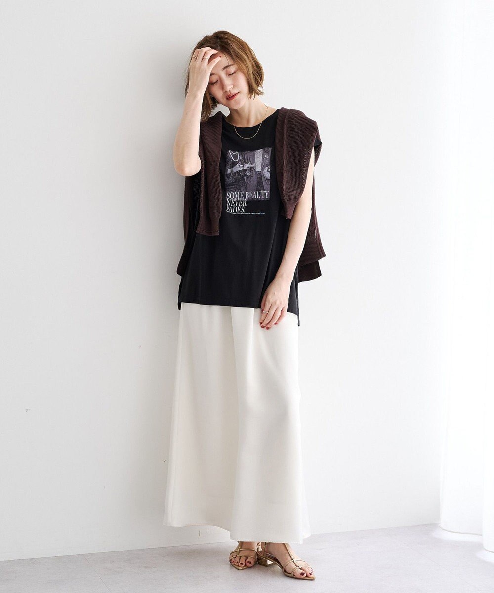 YECCA VECCA サテンフレアスカート 