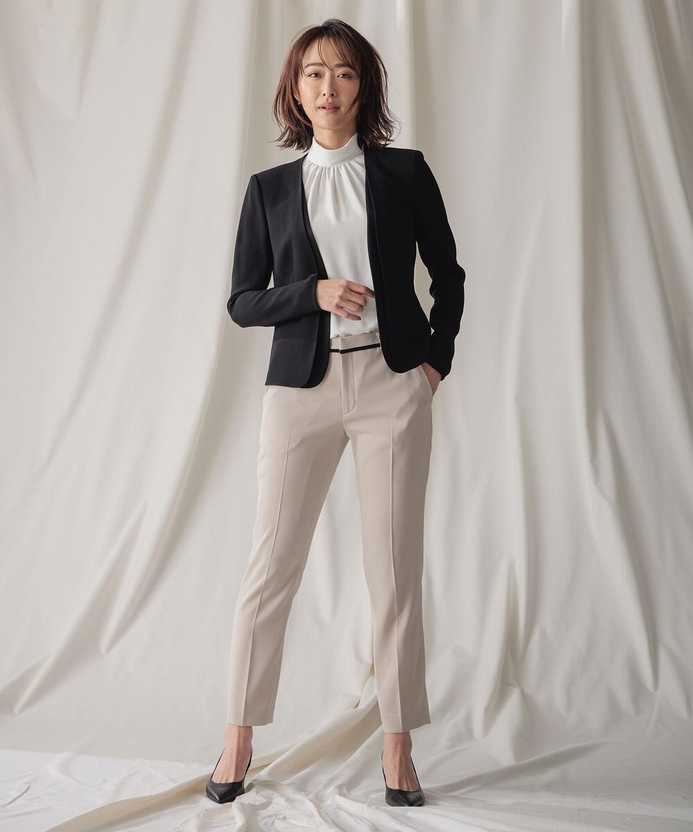 BEIGE， EVA / ハイネックハーフスリーブブラウス 